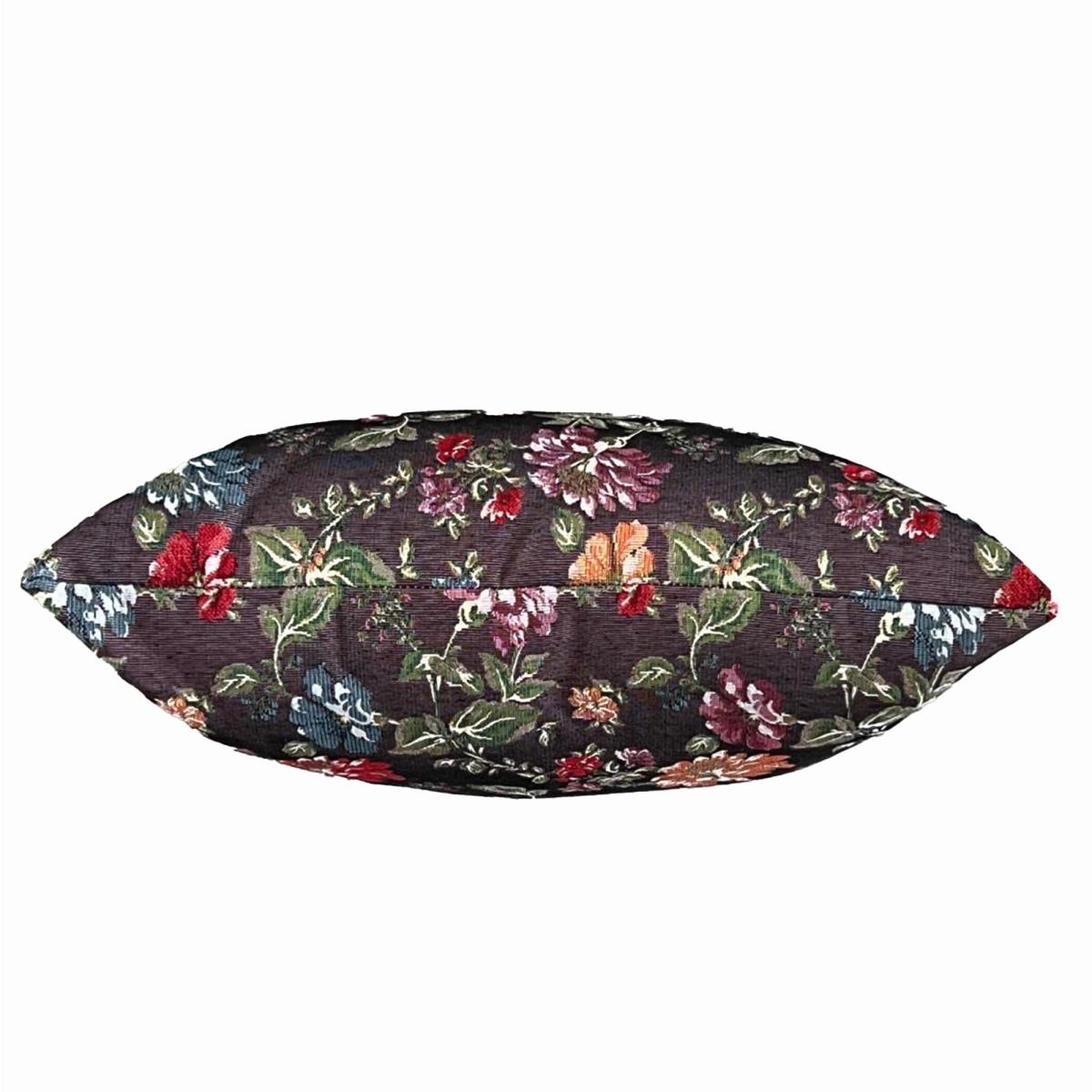 Daro Tapestry Blackcurrant Floral Square Cushion – image 3
