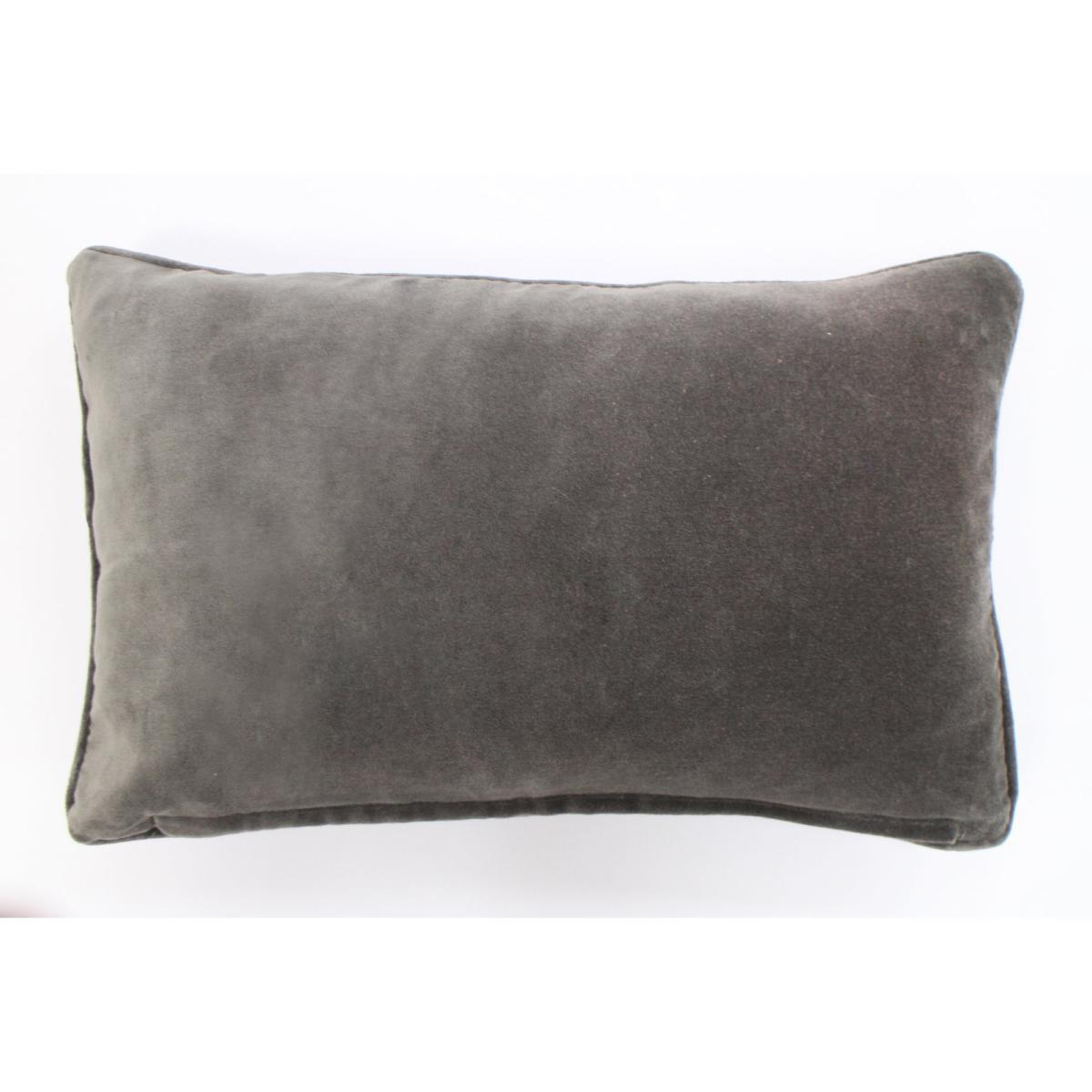 Reluxed Beaded Geo Grey Cushion Grey and White – image 4