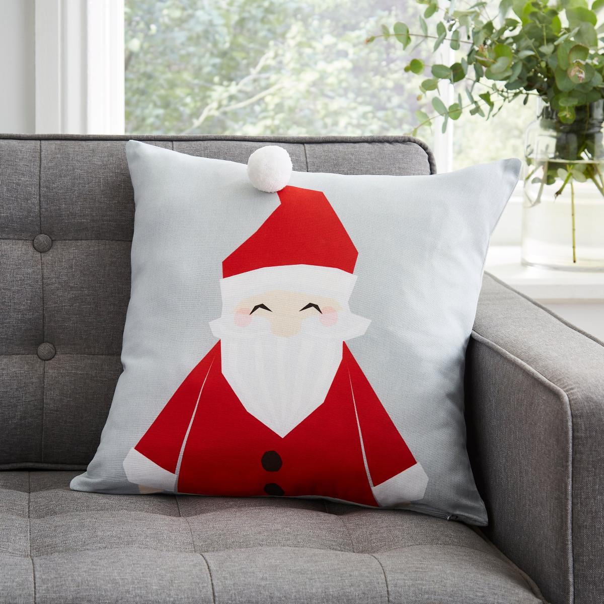 Printed Santa Cushion MultiColoured – image 1