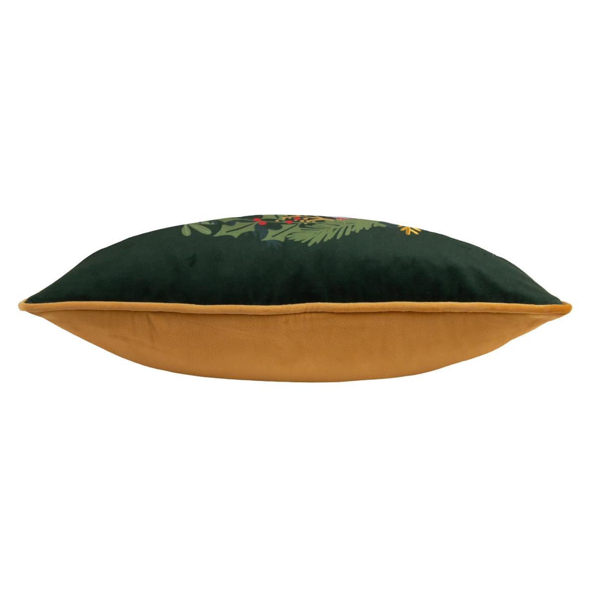 Deck The Halls Pine Green Cushion Green/Red/Gold – image 3