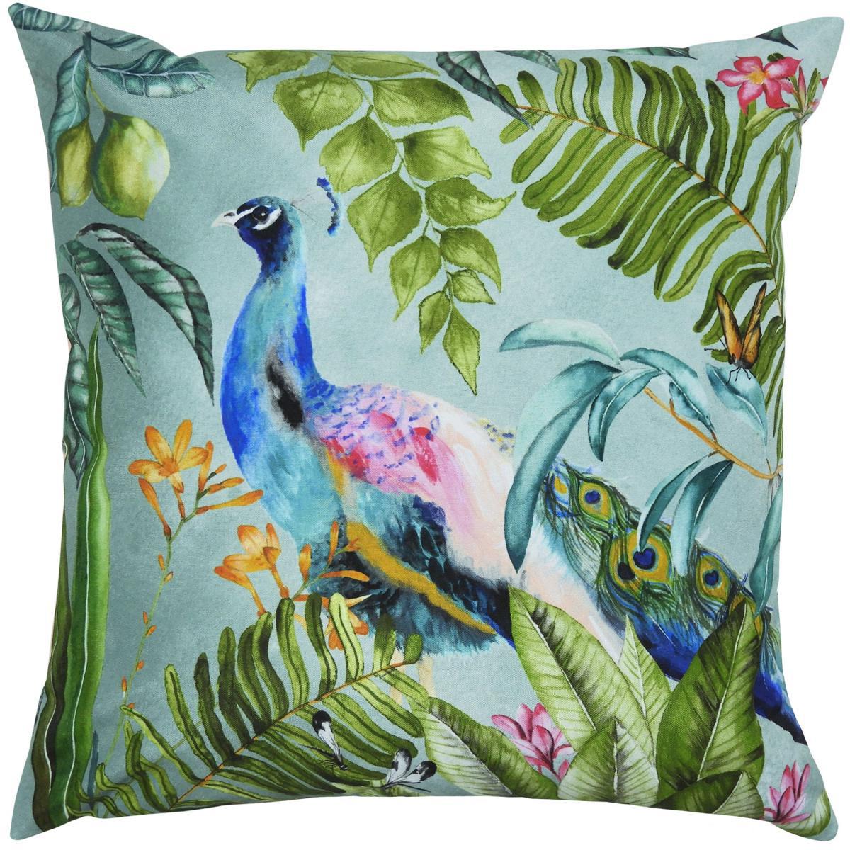 Peacock Multicoloured Outdoor Cushion MultiColoured – image 2