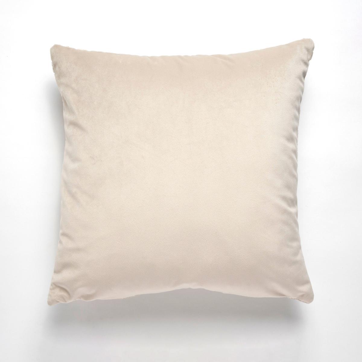 Cut Velvet Cushion Ivory – image 2
