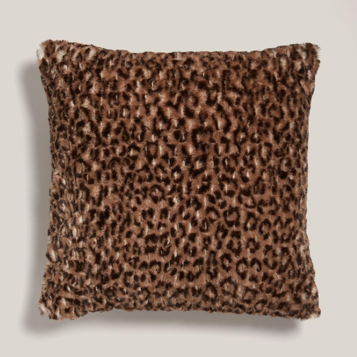 Leopard Faux Fur Cushion Leopard (Brown) – image 3
