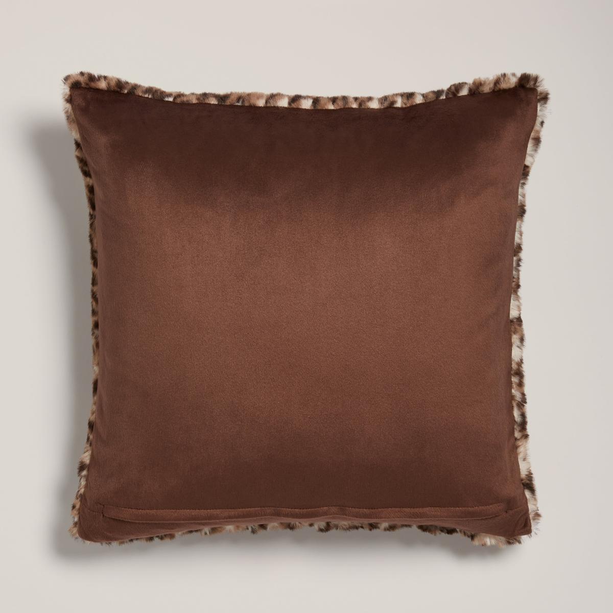 Leopard Faux Fur Cushion Leopard (Brown) – image 4