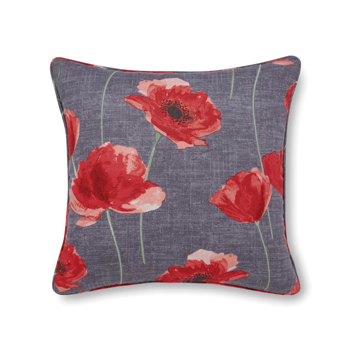 Poppy Trail Red Cushion Red, Grey and Green – image 2