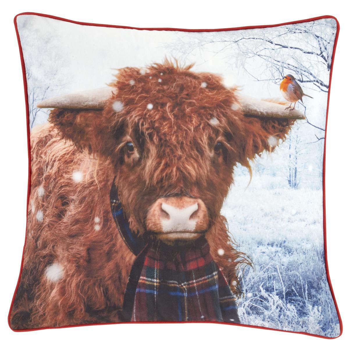CL Highland Cow Cushion MultiColoured – image 4