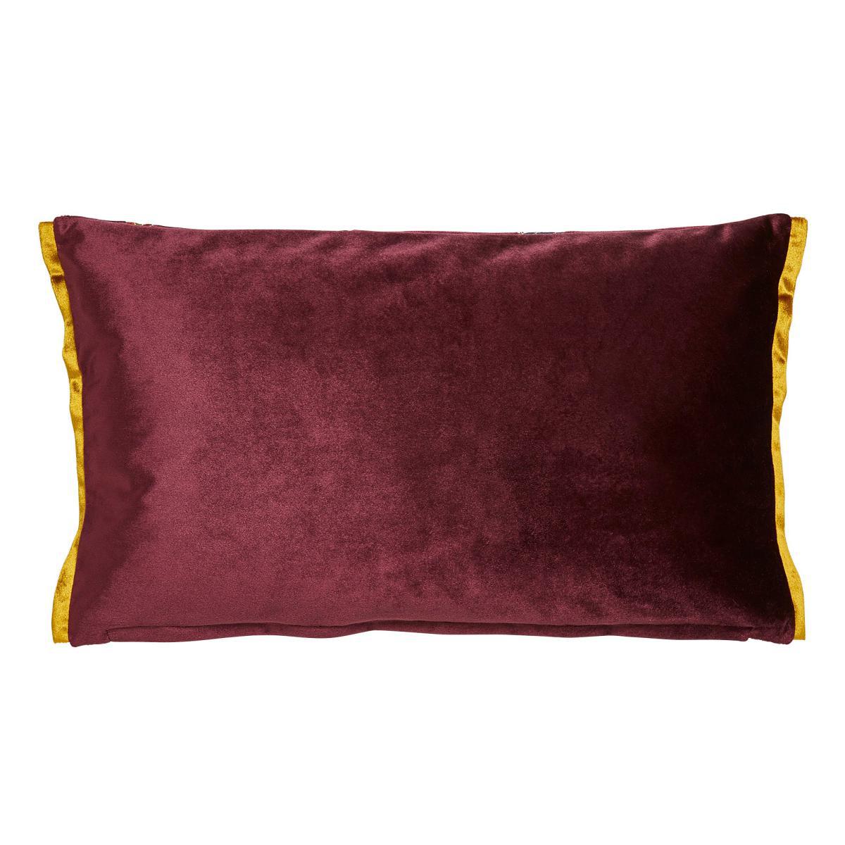 Embroidered Bird Cushion Purple – image 2