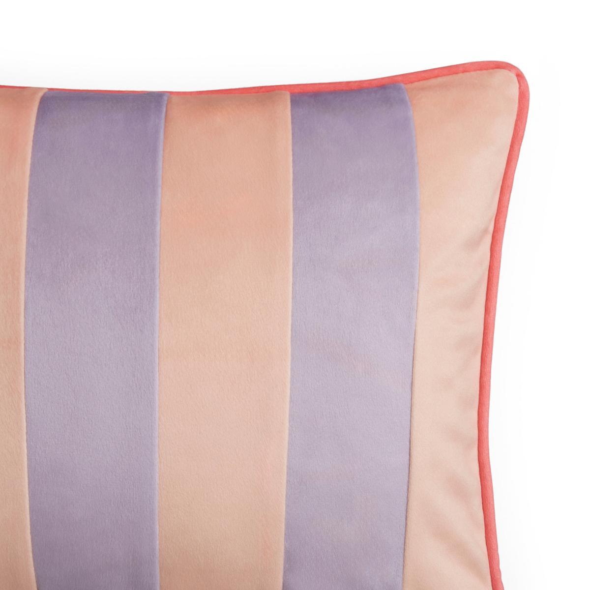 Striped Velvet Rectangle Cushion – image 4