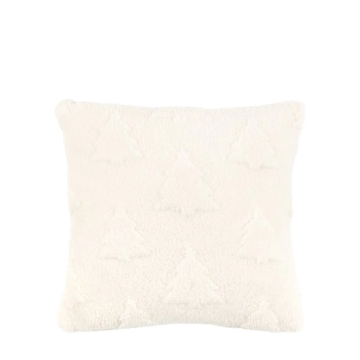 Luxurious Christmas Tree Embellished Sherpa Square Cushion – image 2
