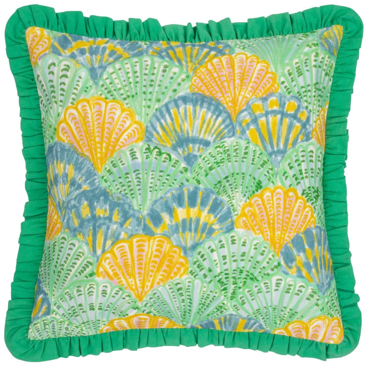 Clam Shells Cushion Green – image 2