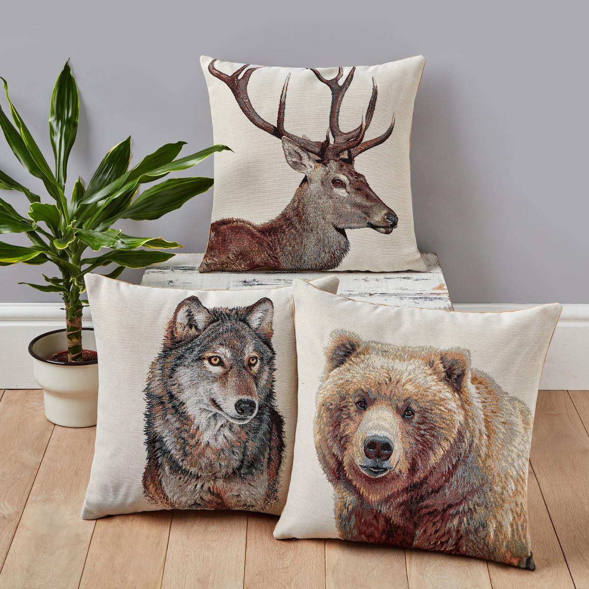 Tapestry Stag Cushion Natural – image 6