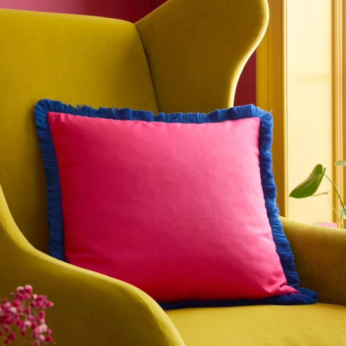 Sophie Robinson Darling Diagonal Striped Cotton Square Cushion – image 3