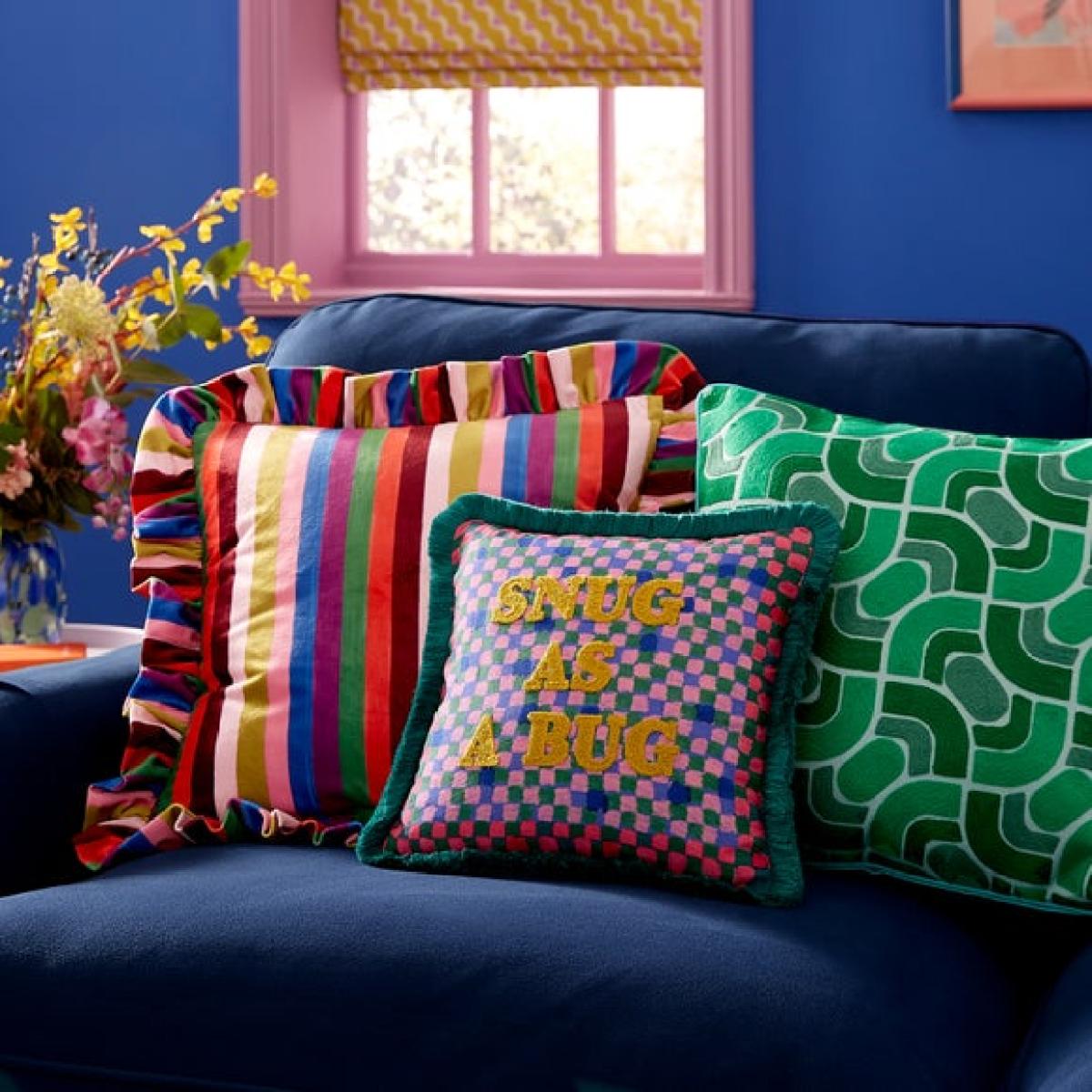 Sophie Robinson Snug as a Bug Cotton Square Cushion – image 5