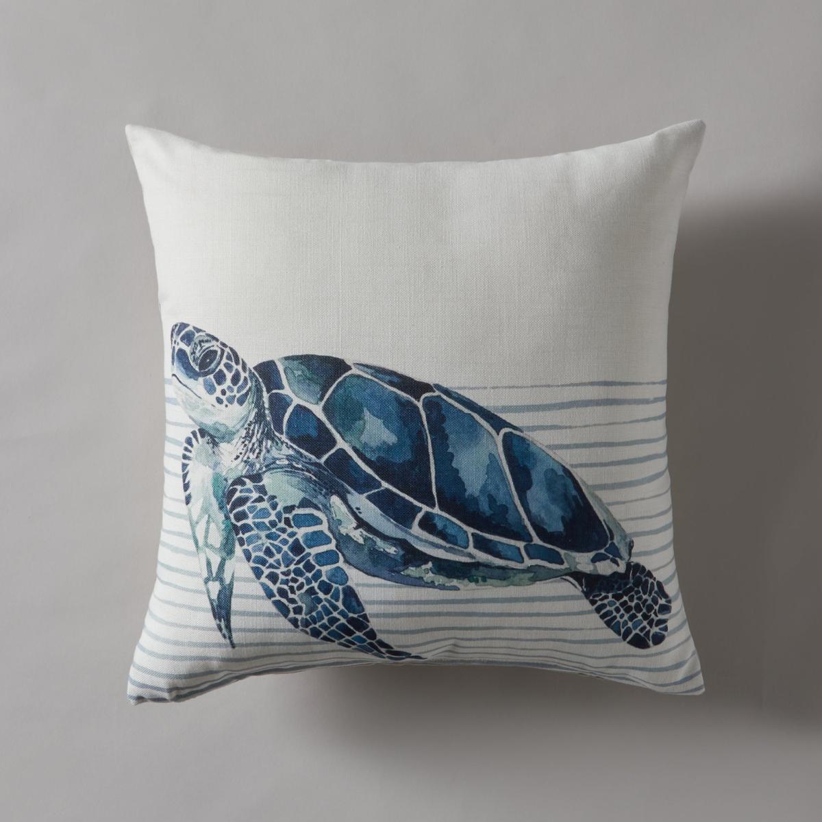 Turtle Watercolour Cushion MultiColoured – image 2