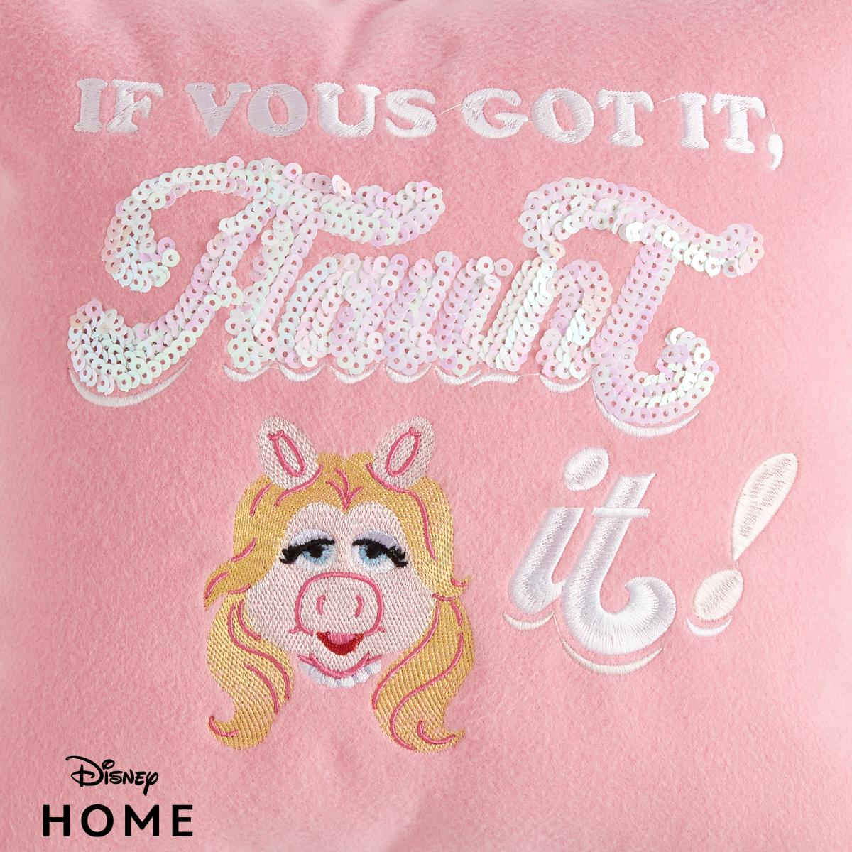 Disney Muppets Miss Piggy Slogan Square Cushion Pink – image 3