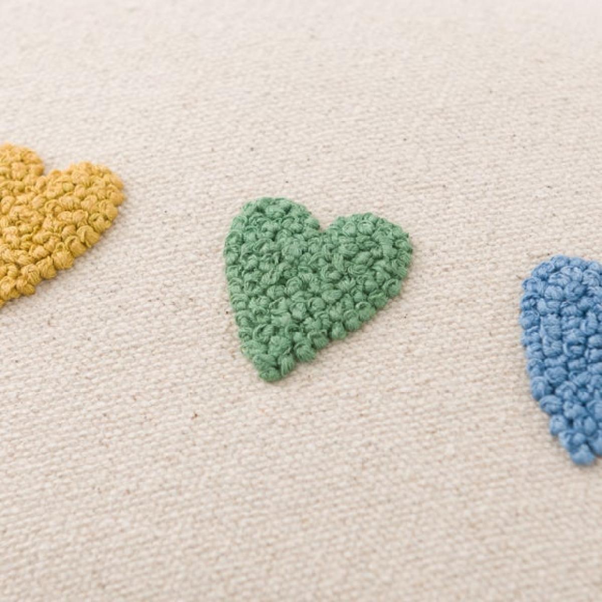 Knotted Rainbow Hearts Rectangular Cushion – image 2