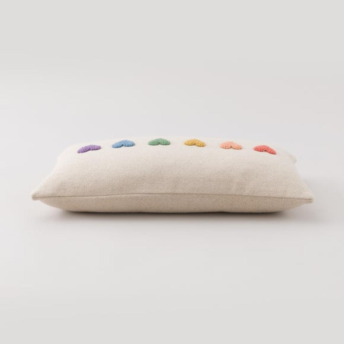 Knotted Rainbow Hearts Rectangular Cushion – image 4
