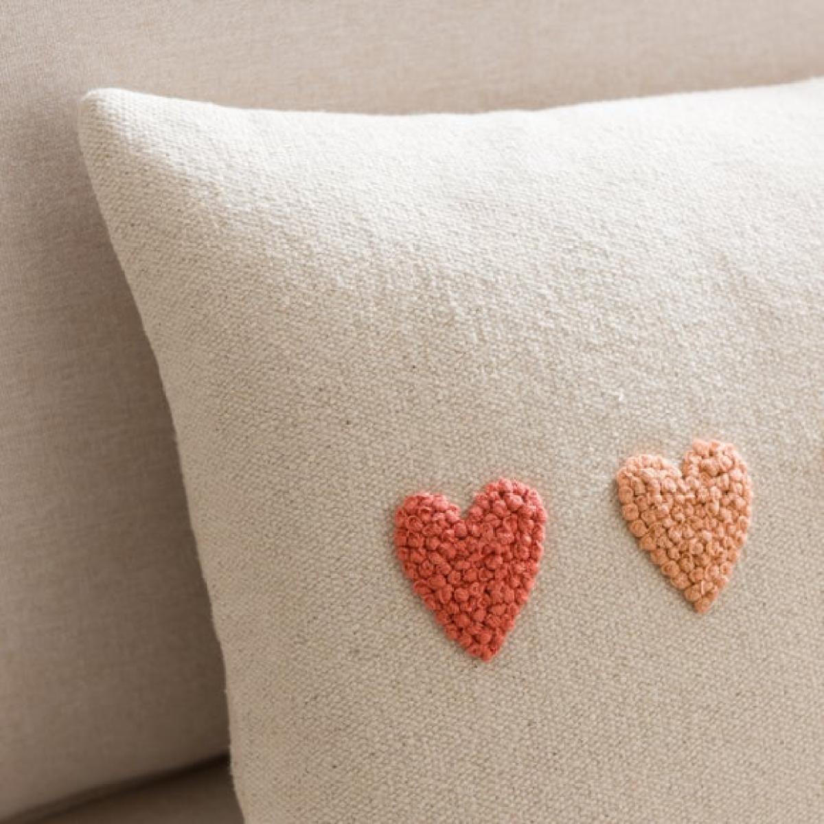 Knotted Rainbow Hearts Rectangular Cushion – image 5