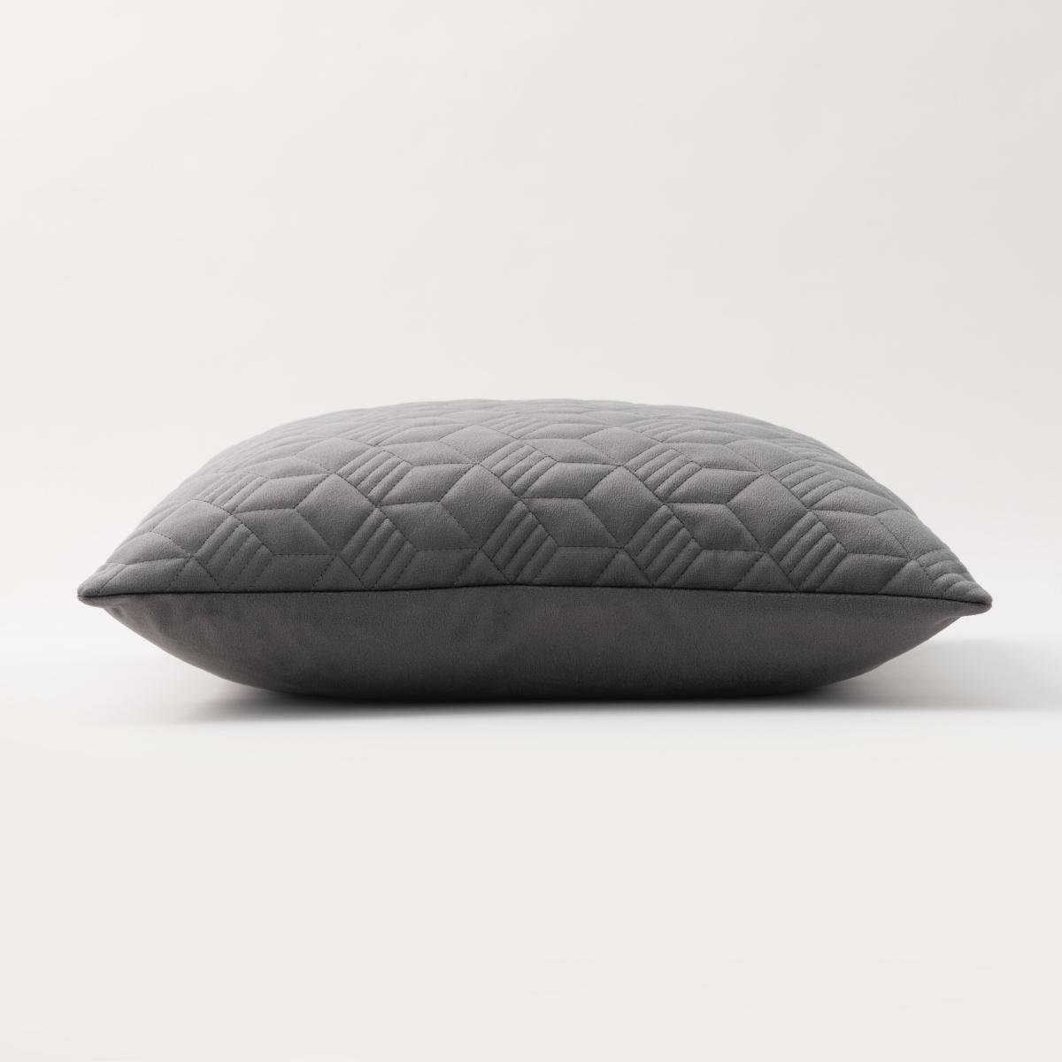 Quilted Geo Cushion Grey – image 4