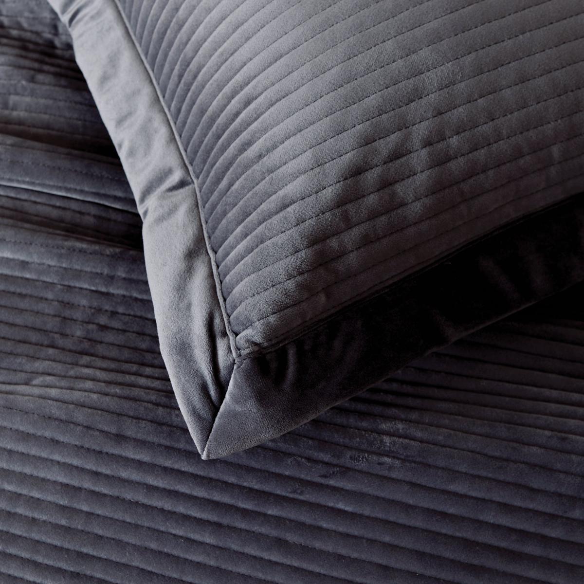 Content By Terence Conran Linear Velvet Cushion Stone – image 3
