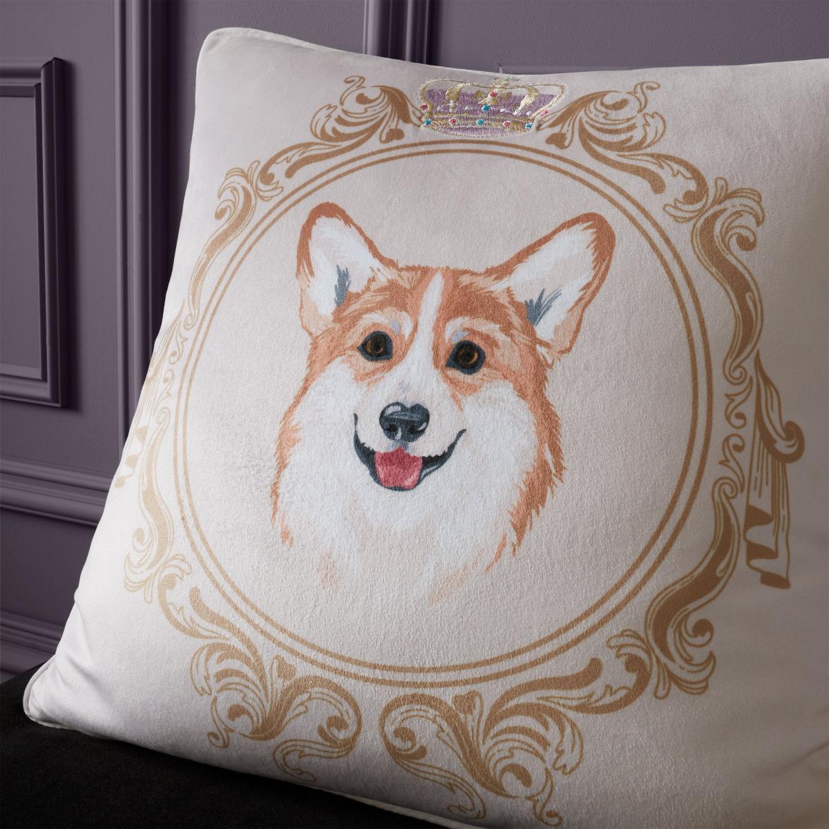 Bridgerton By Catherine Lansfield Mr Newton Corgi Cushion Natural – image 3