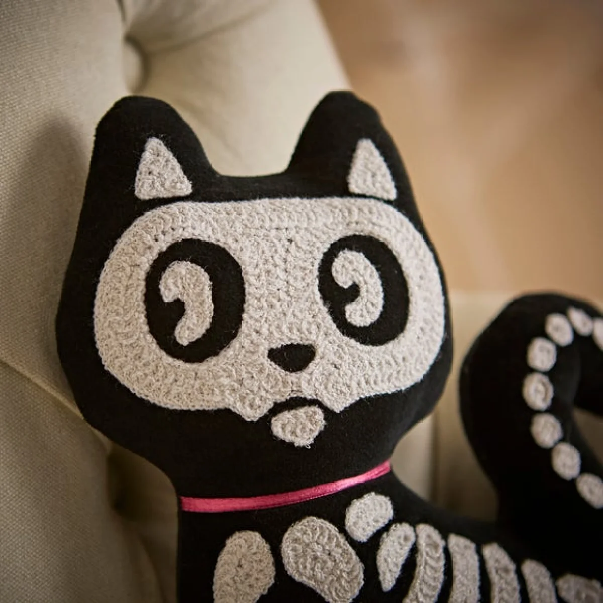 Large Cat Skeleton Cushion – image 2