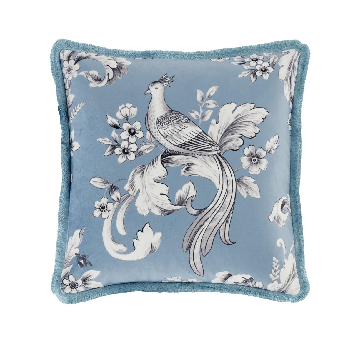 Bridgerton By Catherine Lansfield Regal Floral Cushion Blue – image 5