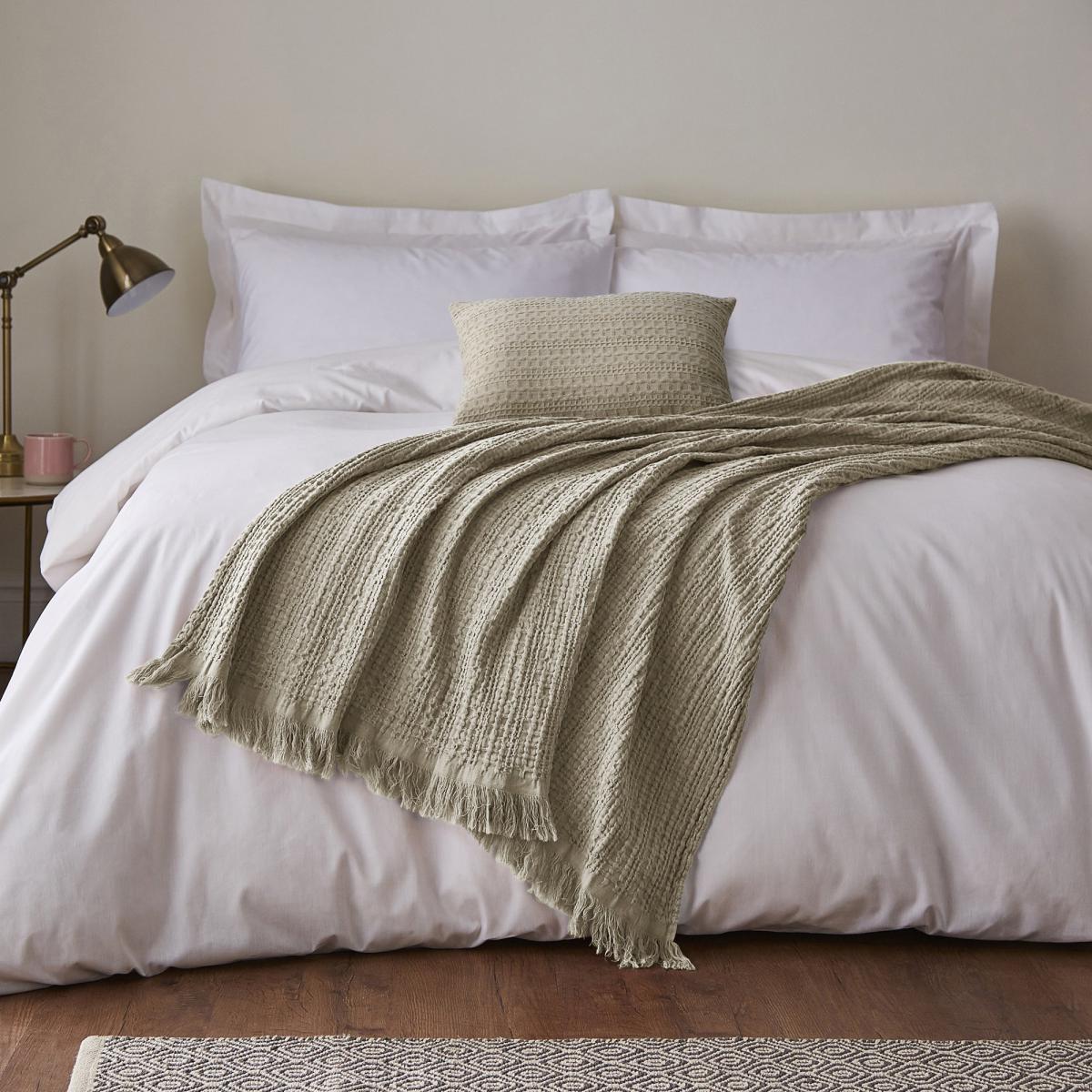 Cotton Waffle Cushion Silver – image 4