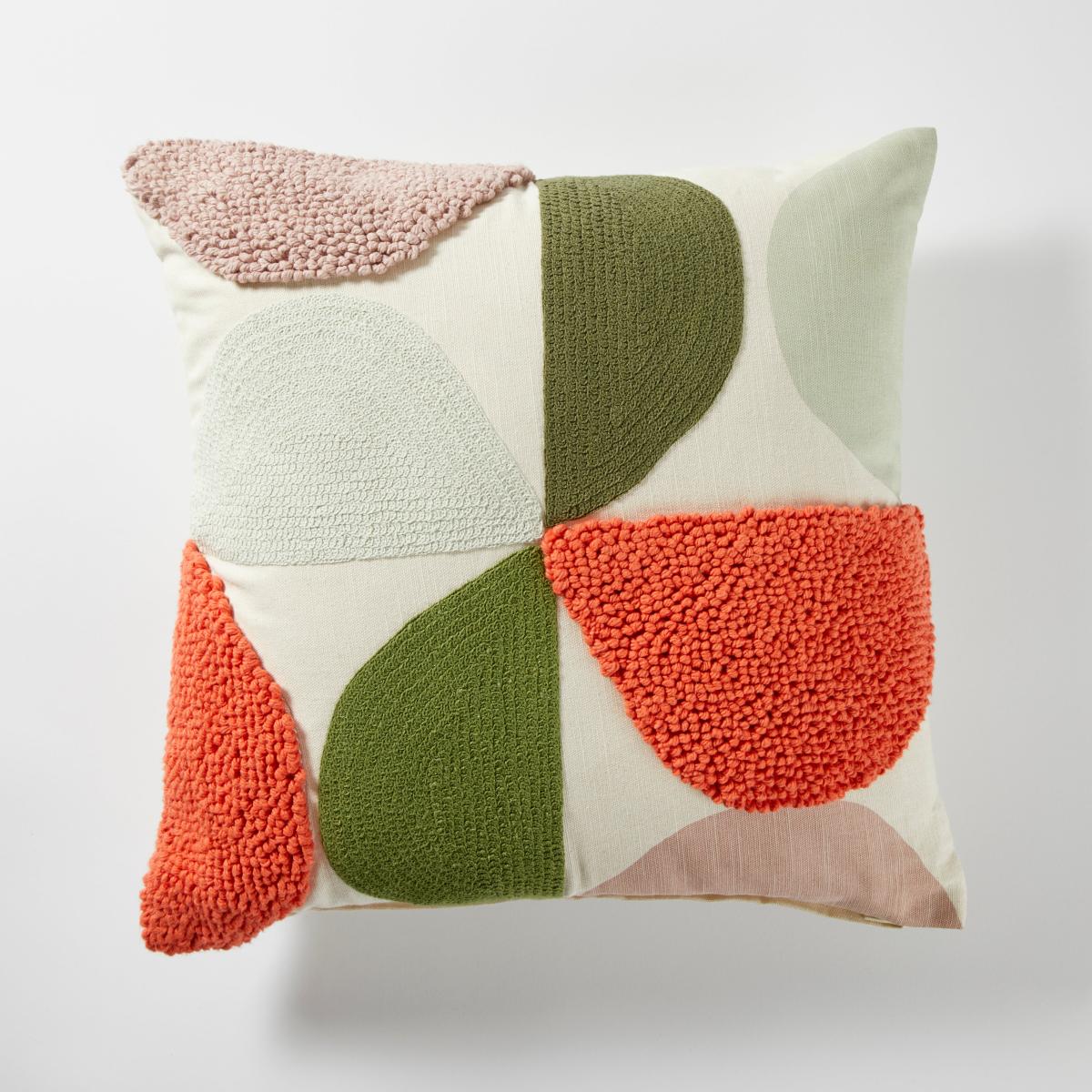 Elements Sten Cushion Green/Orange/White – image 2