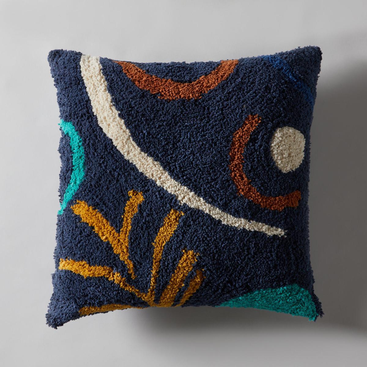Elements Blue Tufted Cushion Blue – image 2