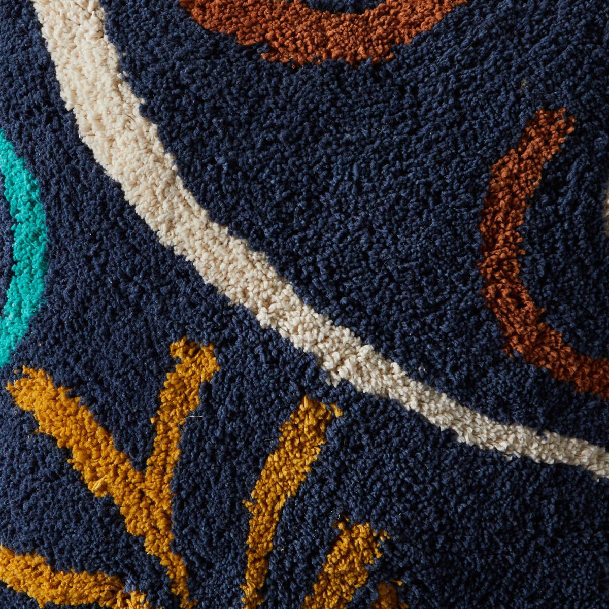 Elements Blue Tufted Cushion Blue – image 4