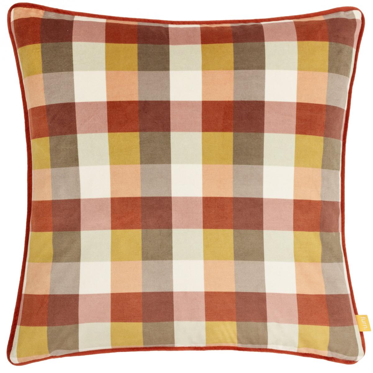 Check Square Cushion Orange – image 4