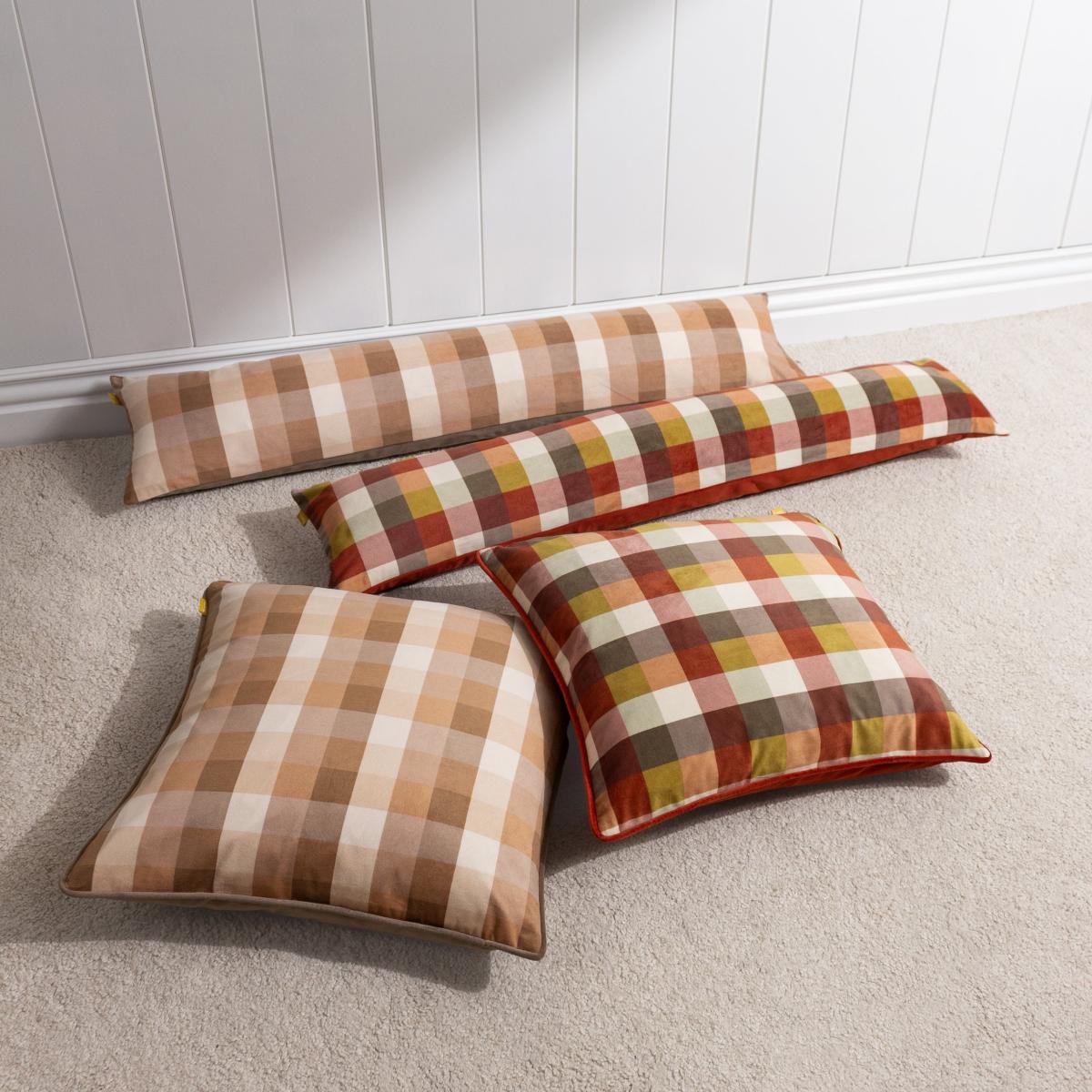 Check Square Cushion Orange – image 7