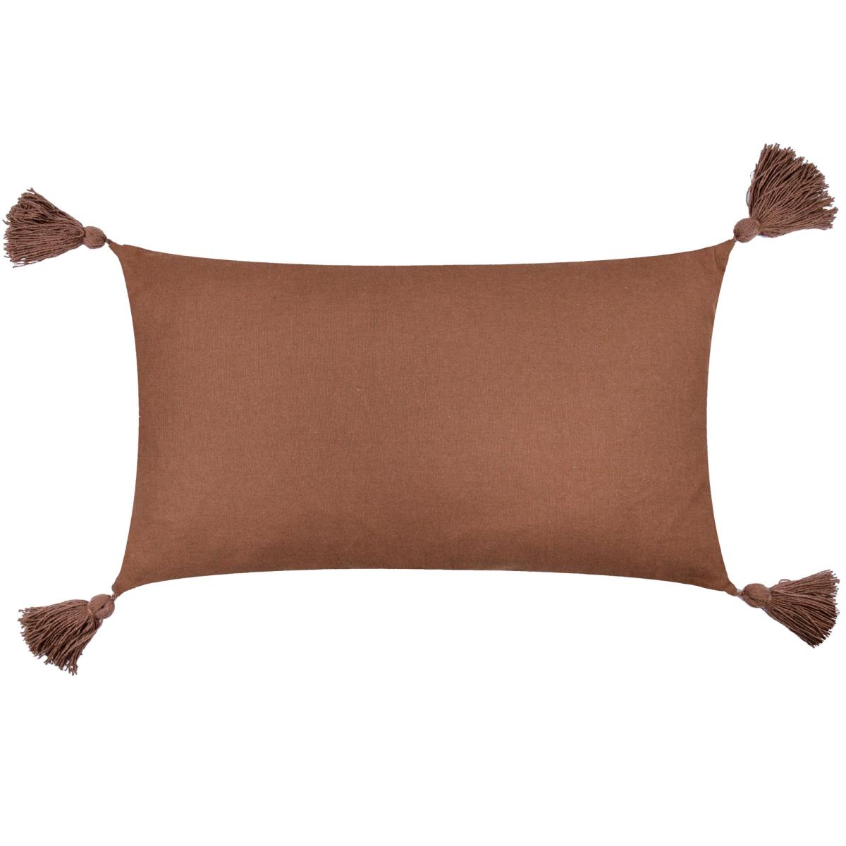 Meare Woven Cotton Rectangular Cushion Cocoa – image 2