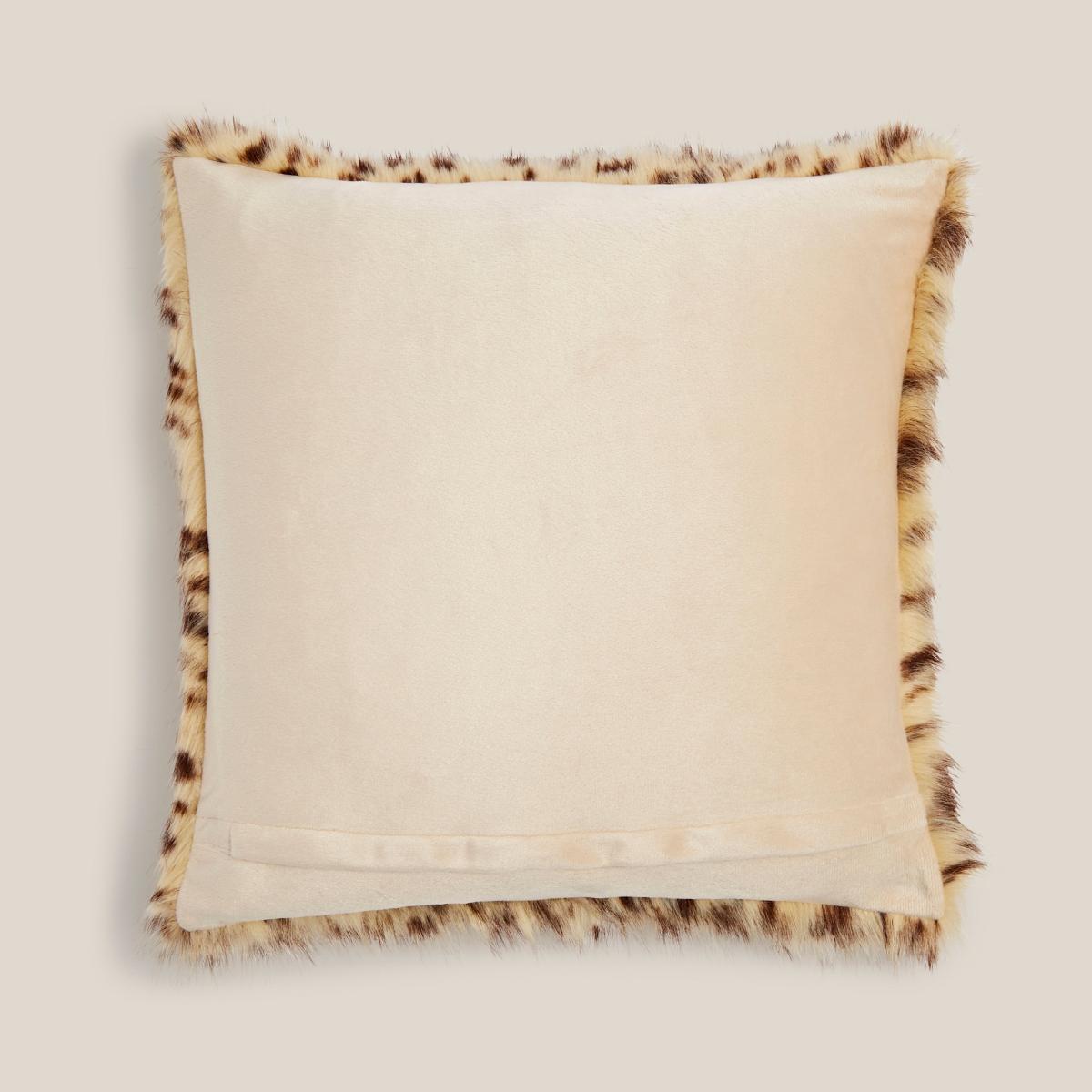 Cheetah Faux Fur Cushion MultiColoured – image 3
