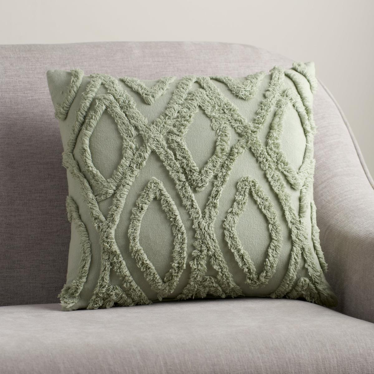 Diamond Tufted Cushion Green – image 1