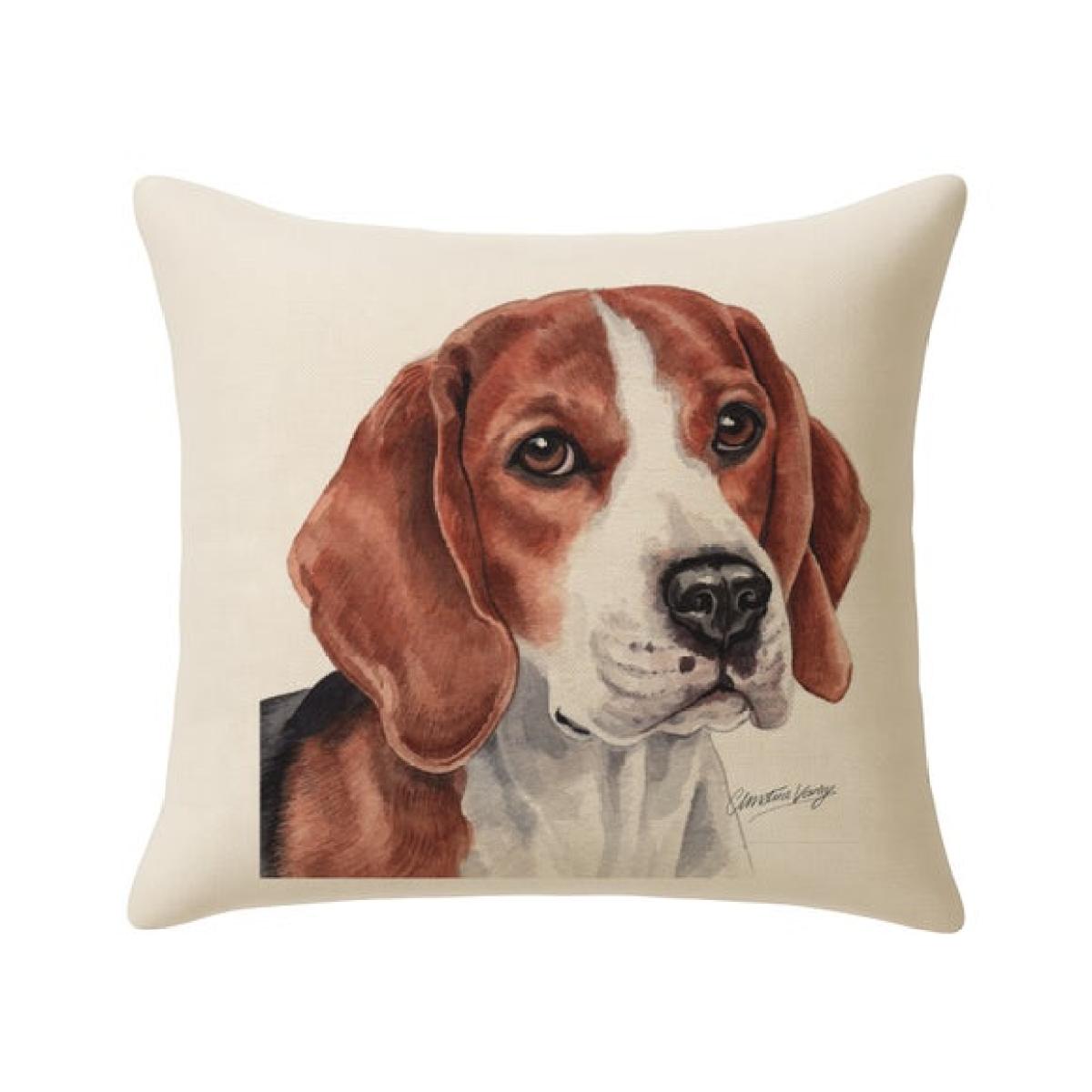 Christine Varley Beagle Square Cushion – image 3