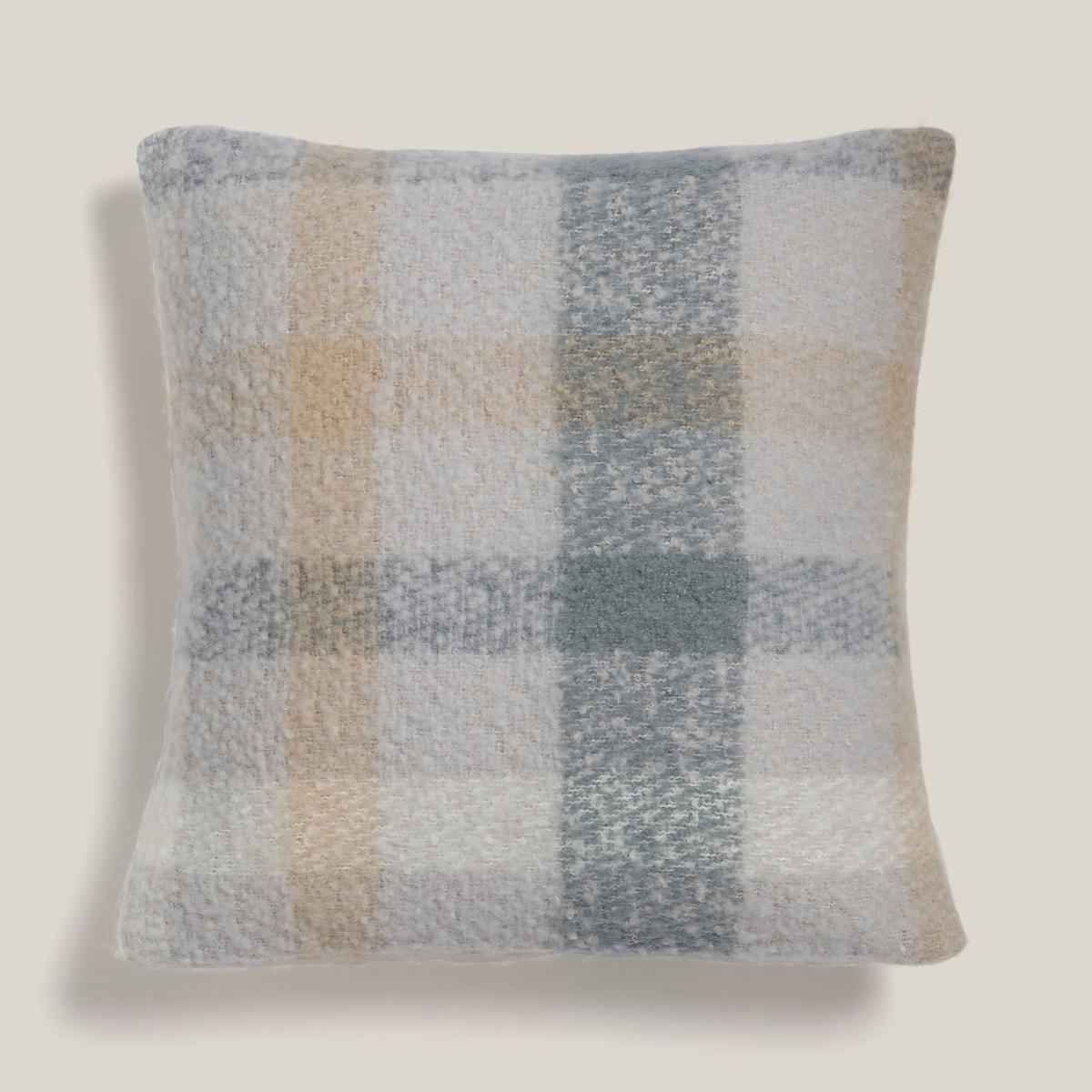 Mohair Pacific Check Cushion Pacific Blue – image 3