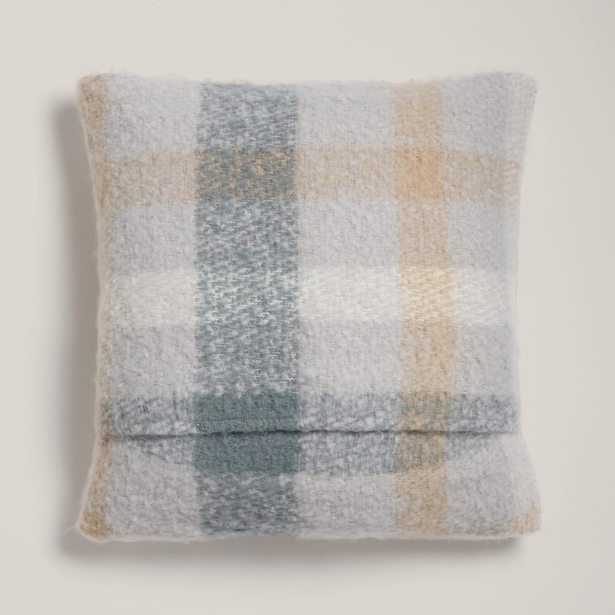 Mohair Pacific Check Cushion Pacific Blue – image 4