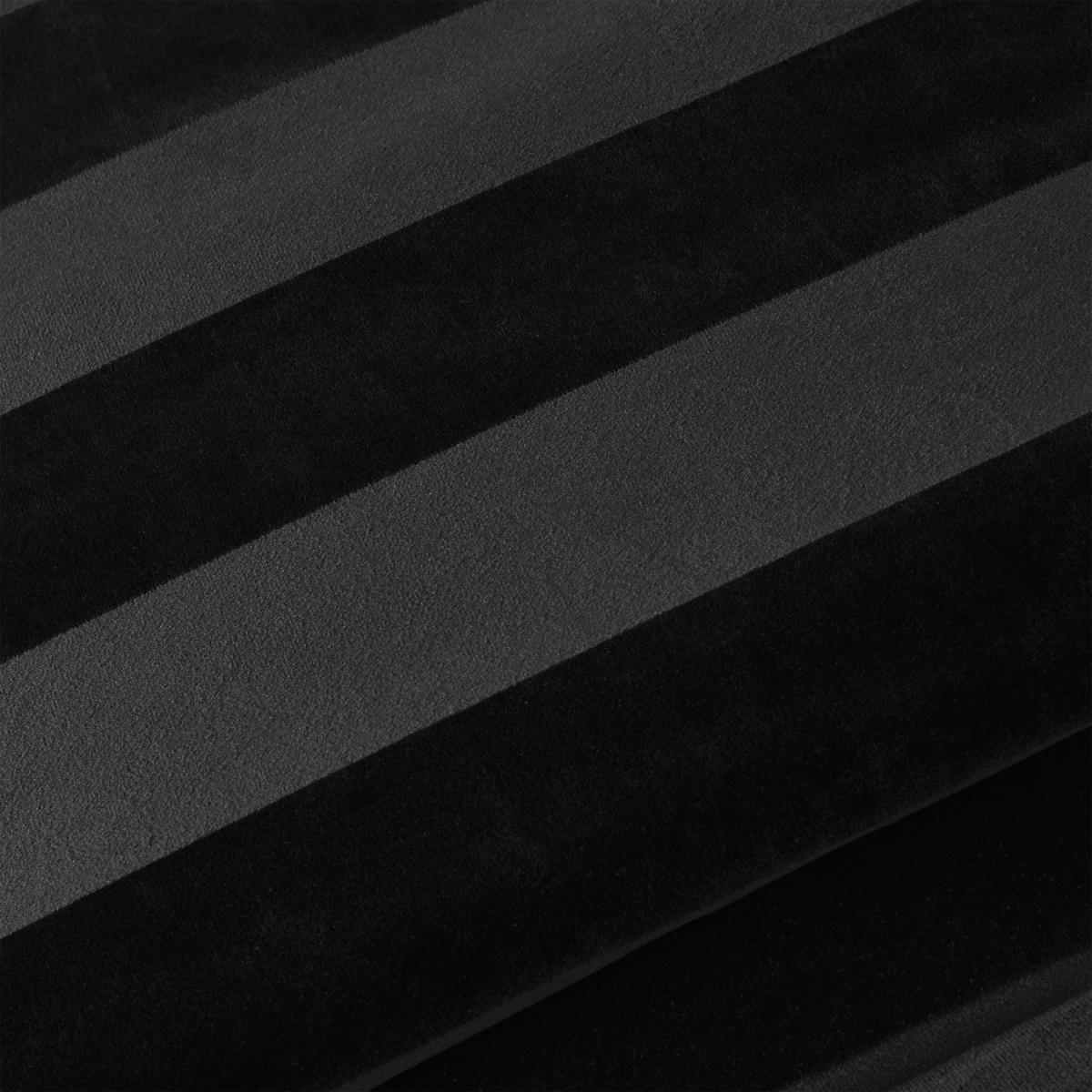 Style Sisters Velvet Stripe Cushion Black – image 2