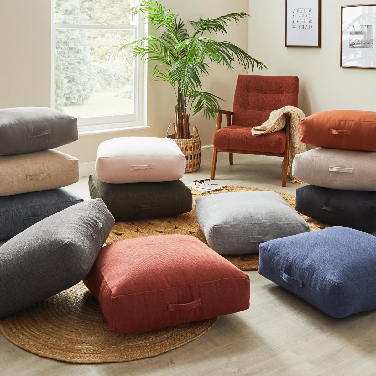 Cotton Butterscotch Floor Cushion Orange – image 3