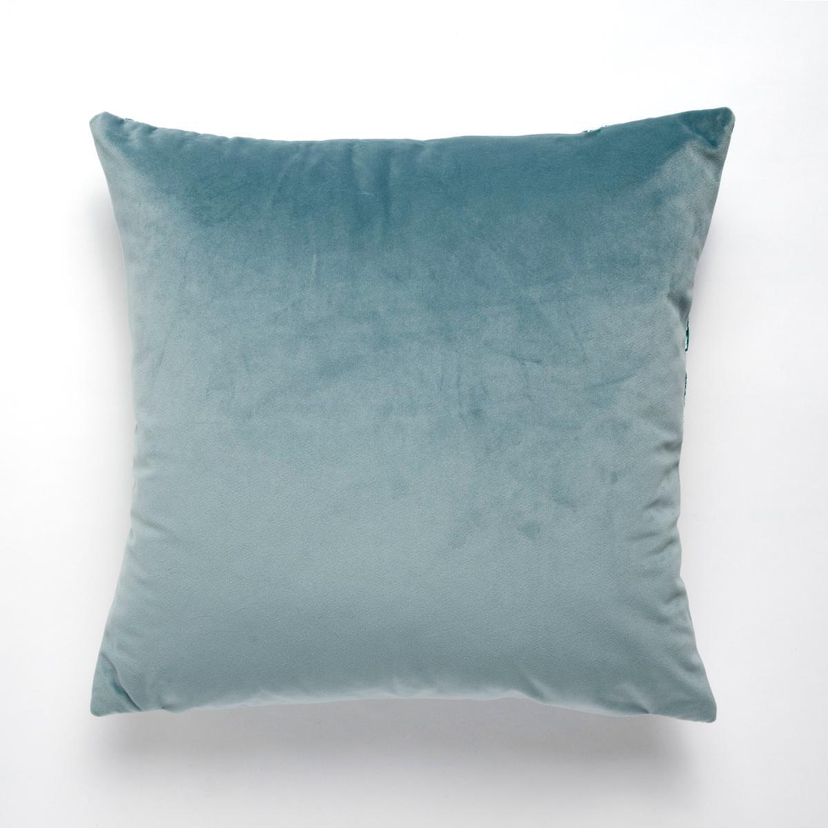 Cut Velvet Linear Teal Cushion Teal (Green) – image 2