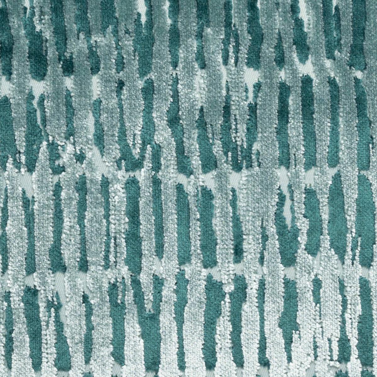 Cut Velvet Linear Teal Cushion Teal (Green) – image 4