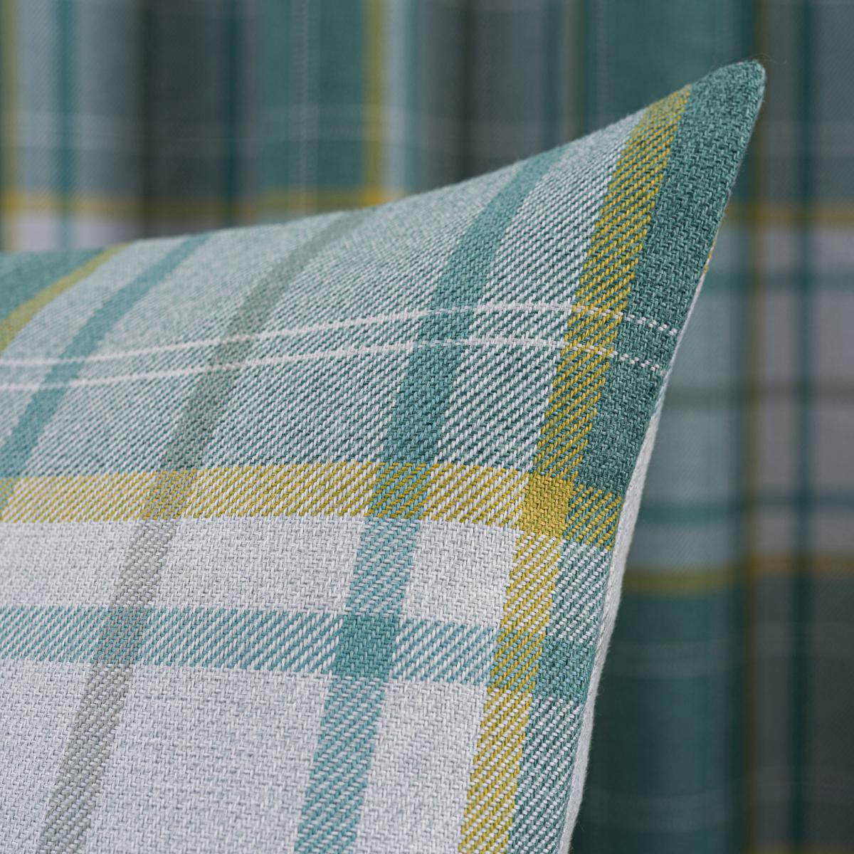 Astley Check Green Cushion Green, Yellow and White – image 3