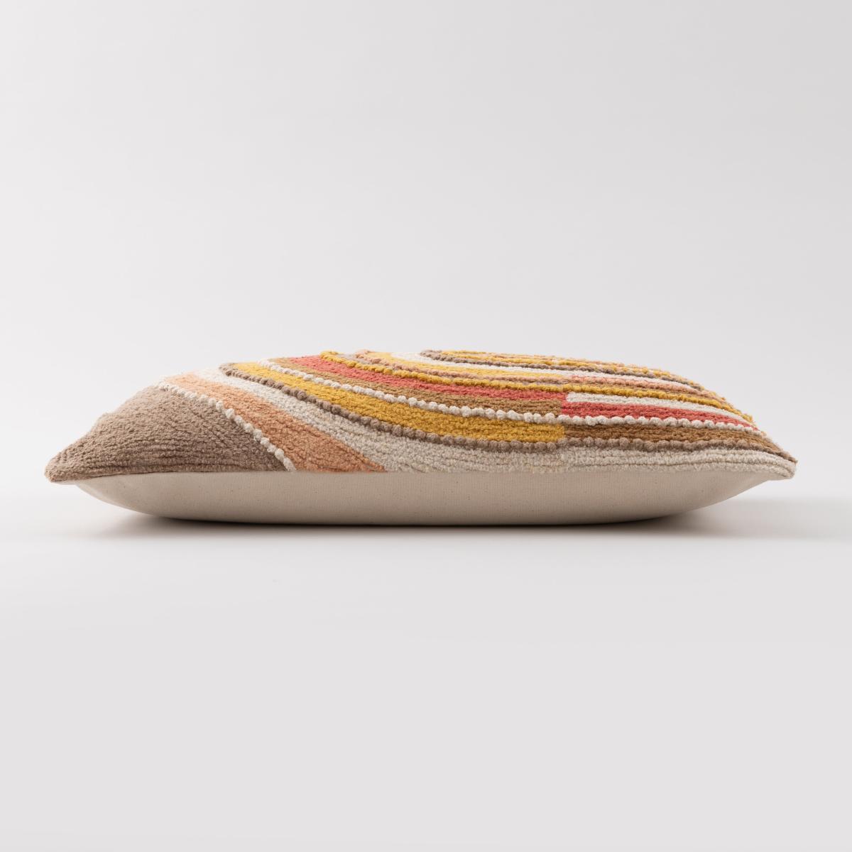 Artisan Rainbow Cushion Yellow/Red/White – image 3