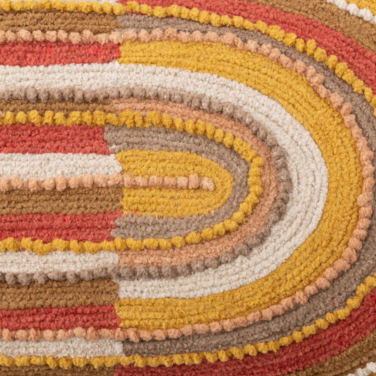 Artisan Rainbow Cushion Yellow/Red/White – image 4