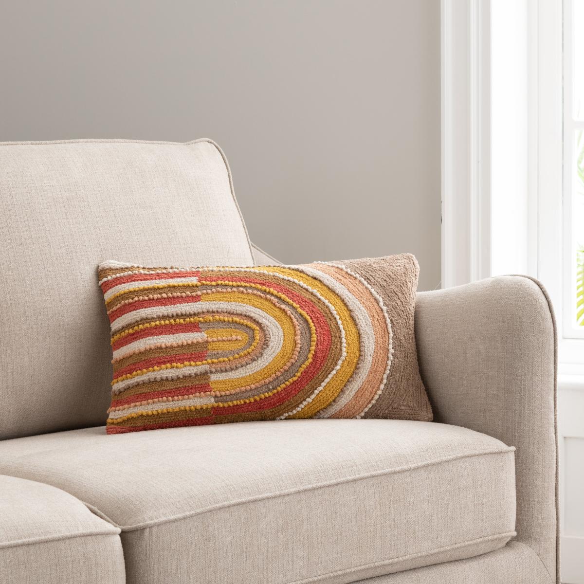 Artisan Rainbow Cushion Yellow/Red/White – image 1