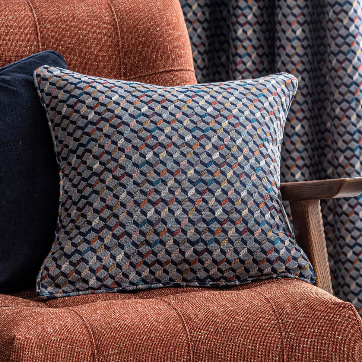 Mini Geo Navy Cushion Navy – image 2