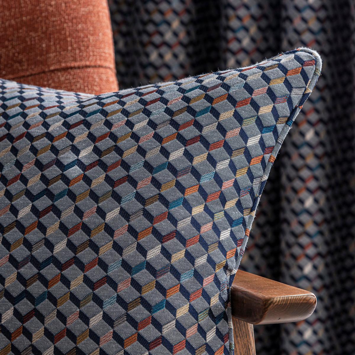 Mini Geo Navy Cushion Navy – image 3