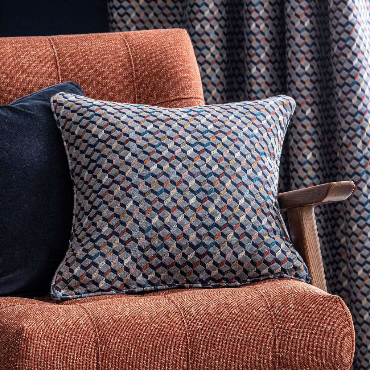 Mini Geo Navy Cushion Navy – image 1
